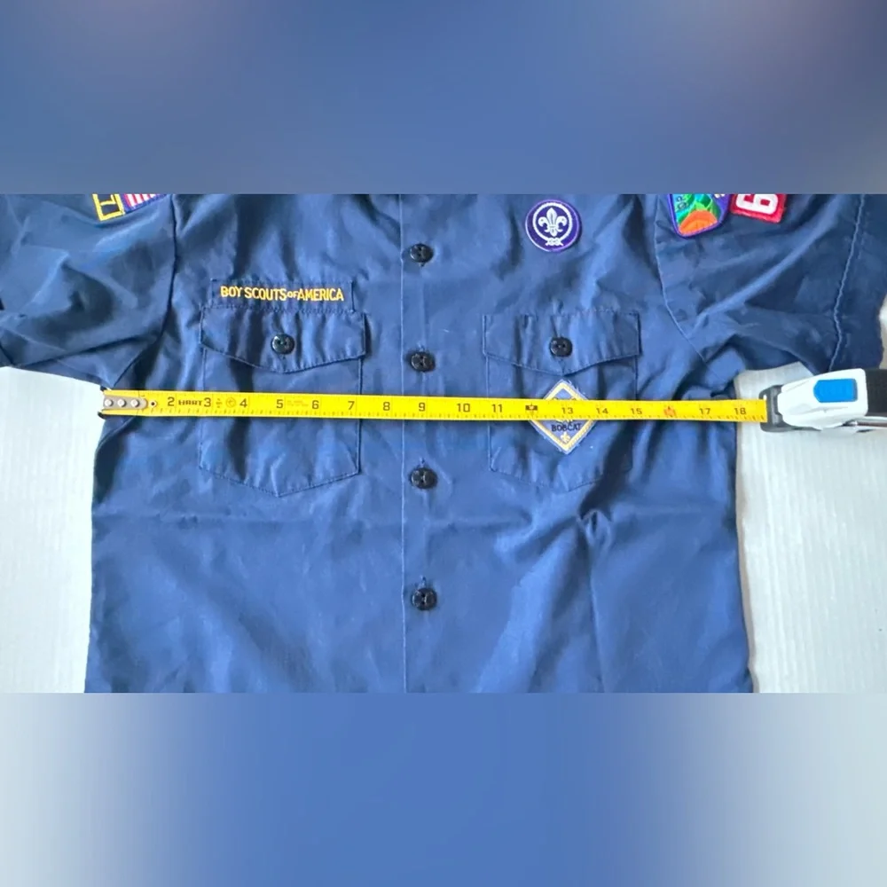 BOY SCOUTS Of America Shirt Youth Large Uniform Scout Poly‎ Blend Youth Large